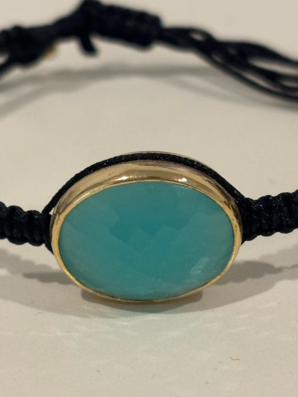 Tai Turquoise-Blue Oval Stone Macramé Bracelet - Women💎